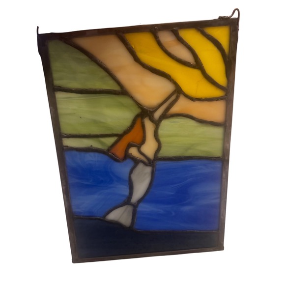 Stained Glass Mermaid Art Window Panel Sun Catcher Decor
Vintage Handmade 12x9" - Picture 7 of 7